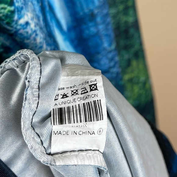 Unique Creation Men's Small Waterfall Graphic Allover Print T Shirt Nature Hike - Picture 4 of 5